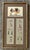 Vintage Egyptian papyrus painting with sketches of hieroglyphics. Beautifully matted and framed in a gold colored wood...