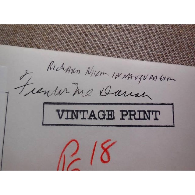 Modern Fred McDarrah, Vintage Signed Silver Gelatin Photgraph Richard Nixon, 1973 For Sale - Image 3 of 4