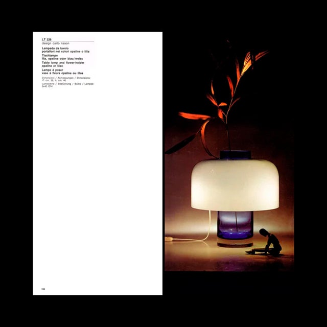 Mid-Century Modern Blue Table Lamps by Carlo Nason for Mazzega, Set of 2 For Sale - Image 11 of 12