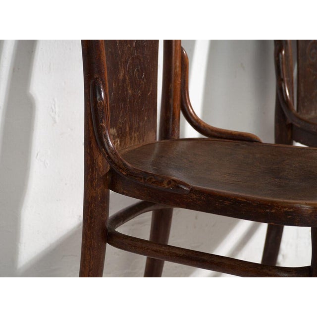 Thonet Antique Bentwood Chairs, Central Europe, 1900s, Set of 2 For Sale - Image 4 of 11