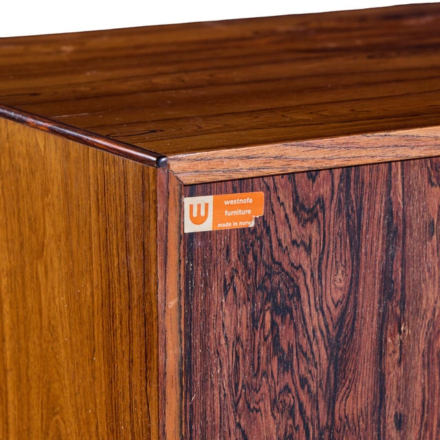 Westnofa Mid Century Norwegian Rosewood Gentleman's Chest Dresser For Sale - Image 10 of 10