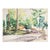 Creekside Campsite - Mid Century Forest Landscape Watercolor by Joseph Yeager For Sale