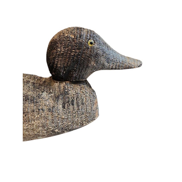 Great antique folk art style decoy in excellent condition for the age with proper patina for decorative piece. Measures 14...