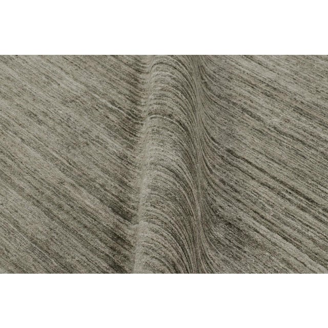 Textile Rug & Kilim’s Textural Oversized Rug With Sage Green Tones and Striae For Sale - Image 7 of 8