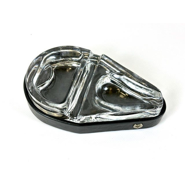 Vintage Leather Pipe Ashtray in the style of Paul Dupré for Lafon, 1960s For Sale - Image 12 of 14