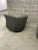 Gray Post Modern Kagan Style Wave Swivel Chairs - a Pair For Sale - Image 8 of 8