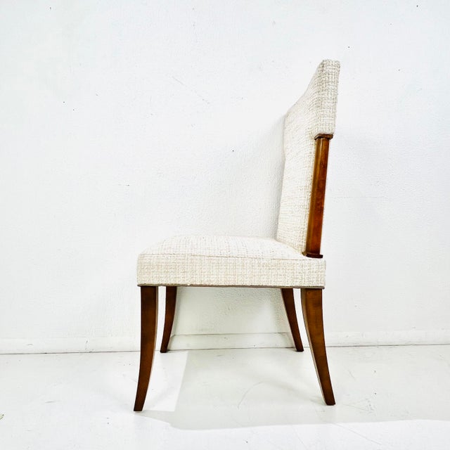 Set of 10 Art Deco Dining Chairs Upholstered in Holly Hunt Fabric For Sale - Image 4 of 15