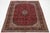 This vintage red Kashan Persian wool rug showcases a stunning medallion design adorned with vibrant multicolor accents....