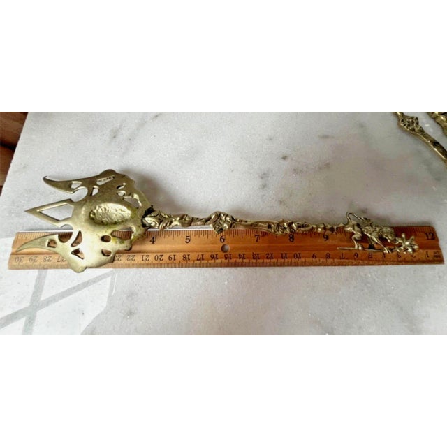 Vintage Italian Baroque-Style Serving Set Spoon and Fork For Sale - Image 11 of 12