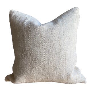 Vintage Rug Pillow Cover With Original Seams For Sale