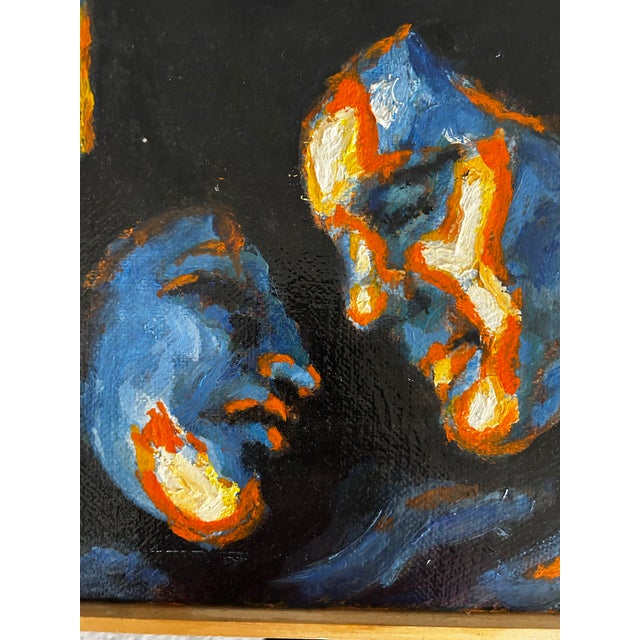 2000 - 2009 Original Abstract Impressionist Oil Painting Entitled ‘Young Lovers’ by John Gwinn For Sale - Image 5 of 7