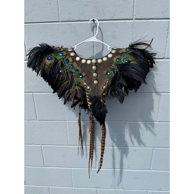 This custom-made bohemian-style statement piece is a masterfully crafted work of wearable art, equally stunning as a...