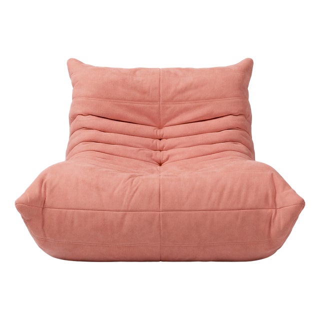 Togo Sofa in Pink Microfiber by Michel Ducaroy for Ligne Roset, 1970s For Sale