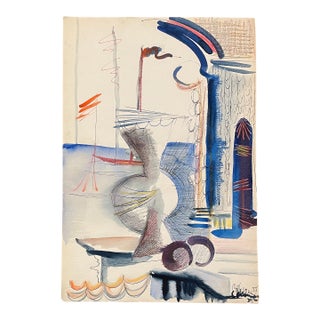 1955 Robert Colborne Midcentury Modern Painting For Sale