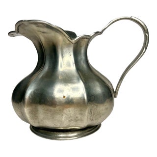 Vintage Italian Pewter Pitcher For Sale