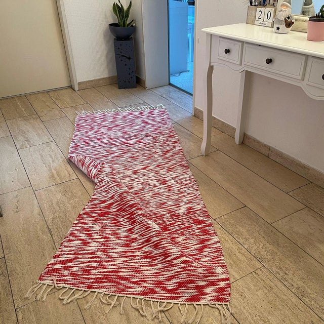 Turkish Kilim Flat Weave Runner For Sale - Image 3 of 11