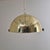 Metal Adjustable Brass Dome Pendant Light attributed to Vereinigte Werkstätten München, 1960s For Sale - Image 7 of 15