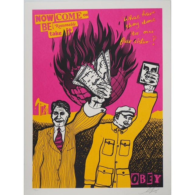 Shepard Fairey, Be Reasonable, Screenprint For Sale - Image 8 of 8