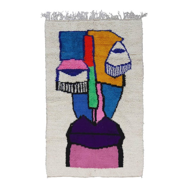 Berber Knotted Wool Rug For Sale