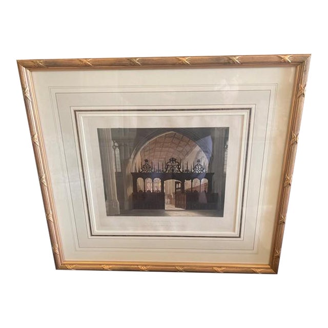 Antique Print - Oxford - Wadham College Chapel For Sale