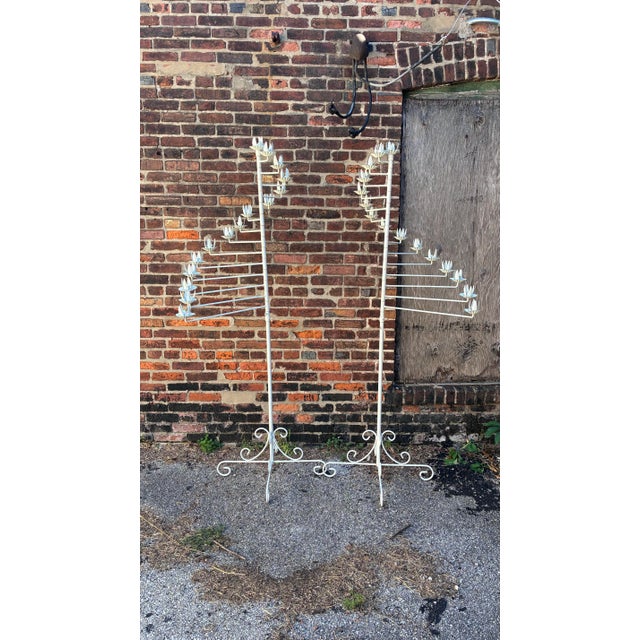 Vintage 6’4” by 3’4” Marigold Candelabra Set Great for holiday decor: Easter with pastel candles and hanging eggs...