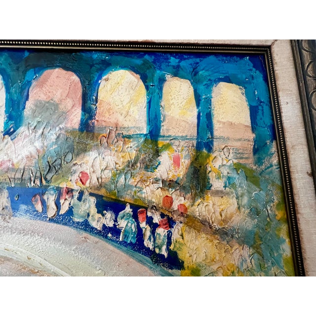 This original, signed oil painting, directly purchased from the artist in late-1960s Madrid, captures the essence of the...