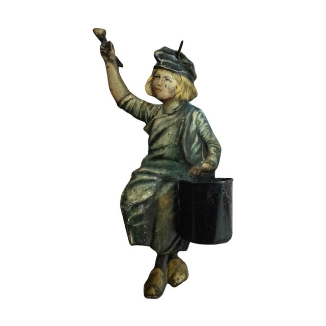 1930s die cut lithograph match holder in the shape of the Dutch Boy Painter. This is authentic and has the original label...