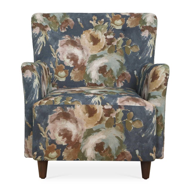 Traditional Lainey Floral Upholstered Armchair For Sale - Image 3 of 11