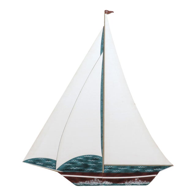 Warren Kimble Sailing Ship Hanging Cabinet For Sale