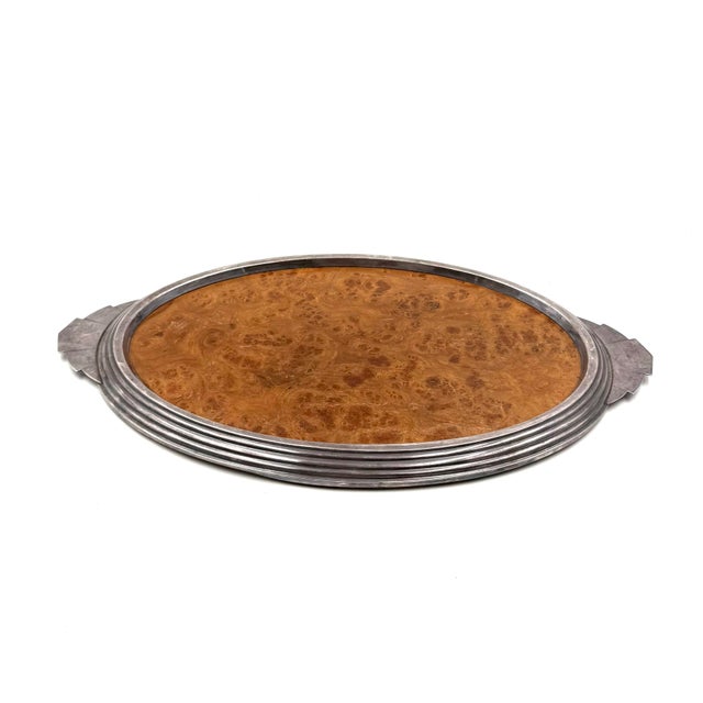 Art Deco Burl Wood Tray, France, 1930s For Sale - Image 3 of 11