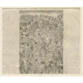 Chatelain, Mughal Princes Revolt Battle, 1718, Engraving For Sale