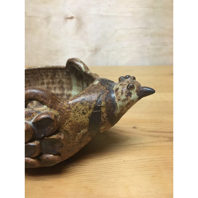 Mid 20th Century Mid Century Phyllis Kreager Studio Ceramic Bird Vessel Hanging Planter For Sale - Image 5 of 10