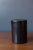 Wood Vintage Black Leather Organizing Cylinder Storage Container Bins, Italy 1970's For Sale - Image 7 of 12