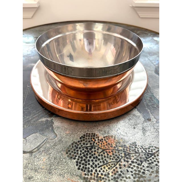 1970s Gabriella Crespi Signed Large Bowl and Tray For Sale - Image 5 of 12