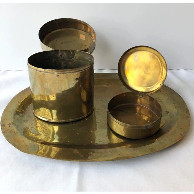 Vintage Brass Vanity Set, 3 Pieces Chairish