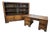 Art Deco Walnut Executive Office Set, 1930s, Set of 2 For Sale