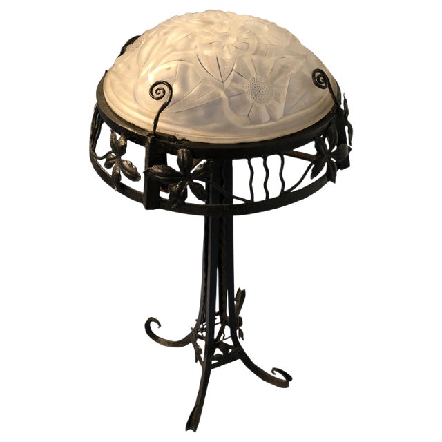 Art Deco French Floor Lamp by David Guéron, 1930s For Sale