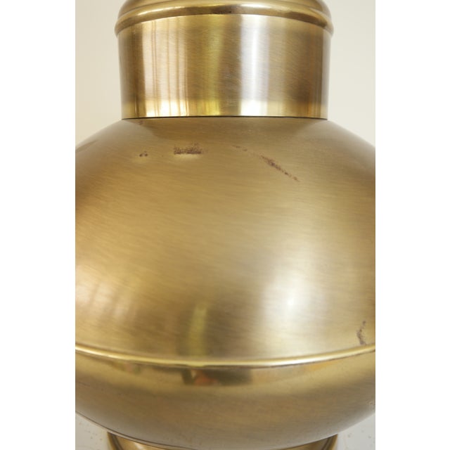 Brass 1950s Vintage Art Deco Brass Table Lamp For Sale - Image 8 of 9