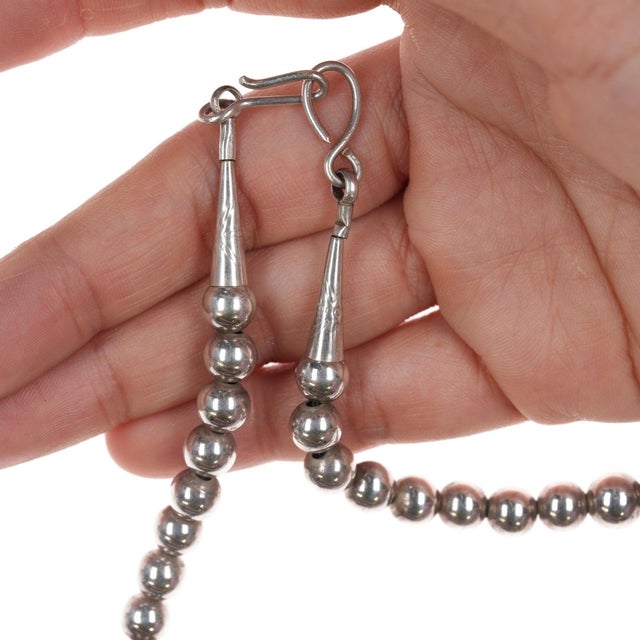 Late 20th Century 18" Tommy Singer (1940-2014) Navajo Sterling, Gold Filled, Turquoise Necklace For Sale - Image 5 of 10