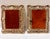 Beautiful set of 2 vintage ornate picture frames featuring intricate filigree metalwork, floral motifs, and elegant silver...