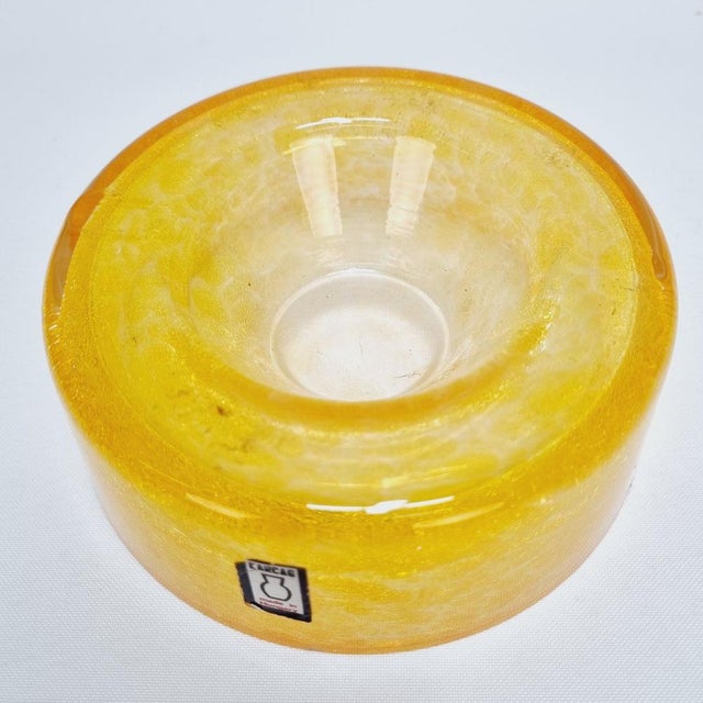 Mid-Century Modern Vintage Hungarian Art Glass Veil Ashtray from Karcag, 1970s For Sale - Image 3 of 8