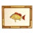 Original Handpainted Yellow Fish Painting, Framed For Sale