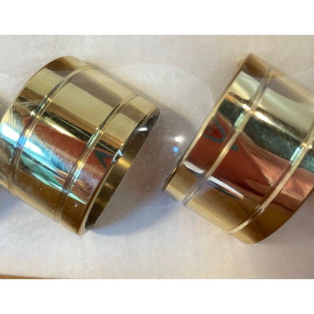 Benjamin Baldwin Vintage Baldwin Brass Napkin Rings- Set of 4 For Sale - Image 4 of 4