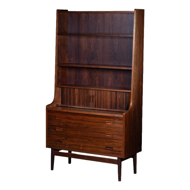 Rosewood Bookcase attributed to Johannes Sorth for Nexø Møbelfabrik, 1960s For Sale