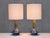 Blue Table Lamps in Glazed Stoneware by Einar Johansen for Søholm, Denmark, 1960s, Set of 2 For Sale - Image 8 of 14