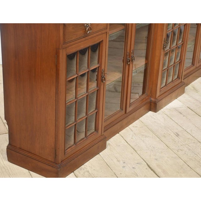 Large Breakfront Low Bookcase in Walnut, 1890s For Sale - Image 12 of 18