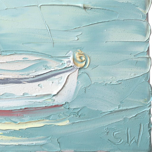 Berry's Bay 1 (28.5.24) - Plein Air - Original Plein Air Landscape Oil on Canvas by Sally West For Sale In Los Angeles - Image 6 of 9
