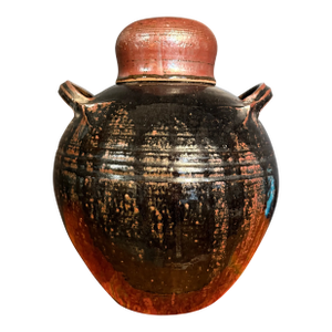 1960s Oversized Pottery, Lidded Jar by Dale Roush
