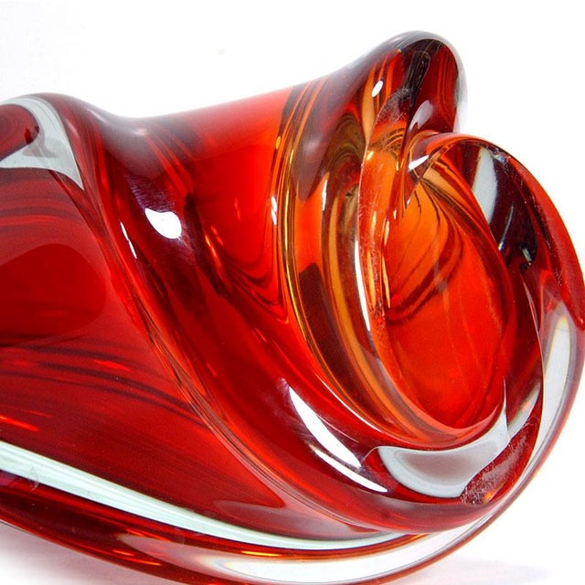 Large Red Murano Glass Vase, 1970s For Sale - Image 10 of 11