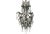 Antique 19th century, Iron and crystal, chandelier with hanging cord and chain at the top. Hanging crystals mounted on...